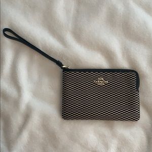 Black and gold coach wrist wallet (new)